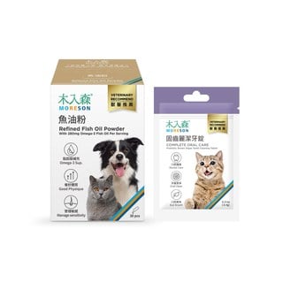 寵物魚油粉 30包+貓咪潔牙錠30顆