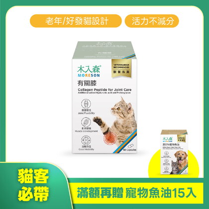 木入森 貓咪有關膝 60顆｜貓咪關節保健食品