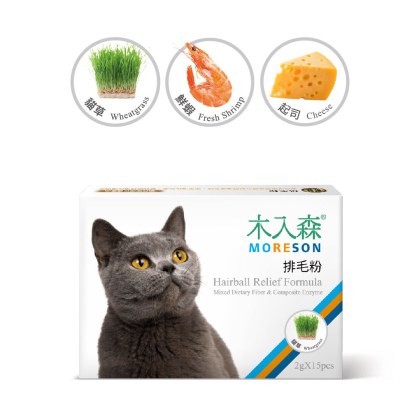 木入森 貓咪排毛粉《任選風味》15包｜貓換毛季必備